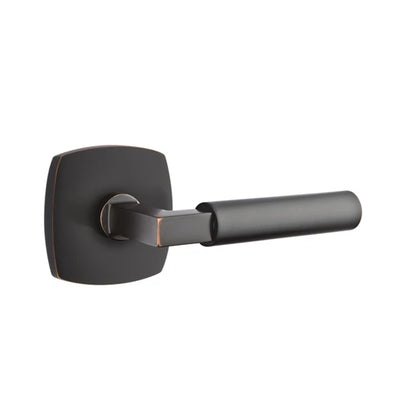 Emtek Hercules Lever with Urban Modern Rosette in Oil Rubbed Bronze
