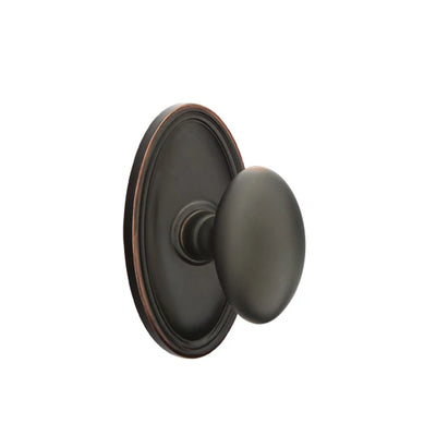 Emtek Egg Knob with Oval Rosette in Oil Rubbed Bronze
