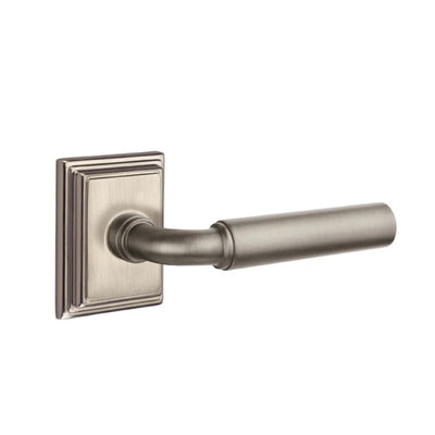 Emtek Manning Lever with Wilshire Rosette in Pewter