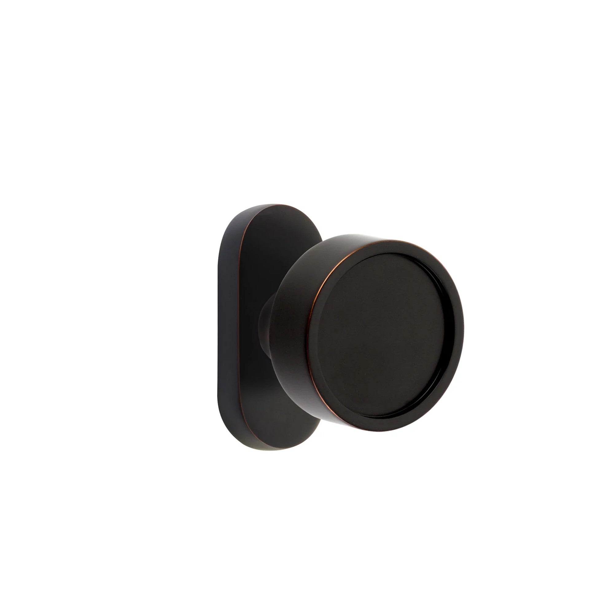 Emtek Verve Knob with Oval Stretto 1-1/2" x 3" in Oil Rubbed Bronze