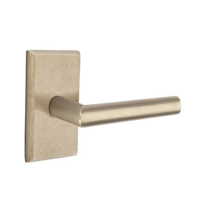 Emtek Mariposa Lever with #3 Rosette in Tumbled White Bronze