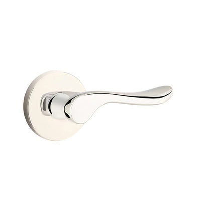 Emtek Luzern Lever with Disk Rosette in Polished Nickel