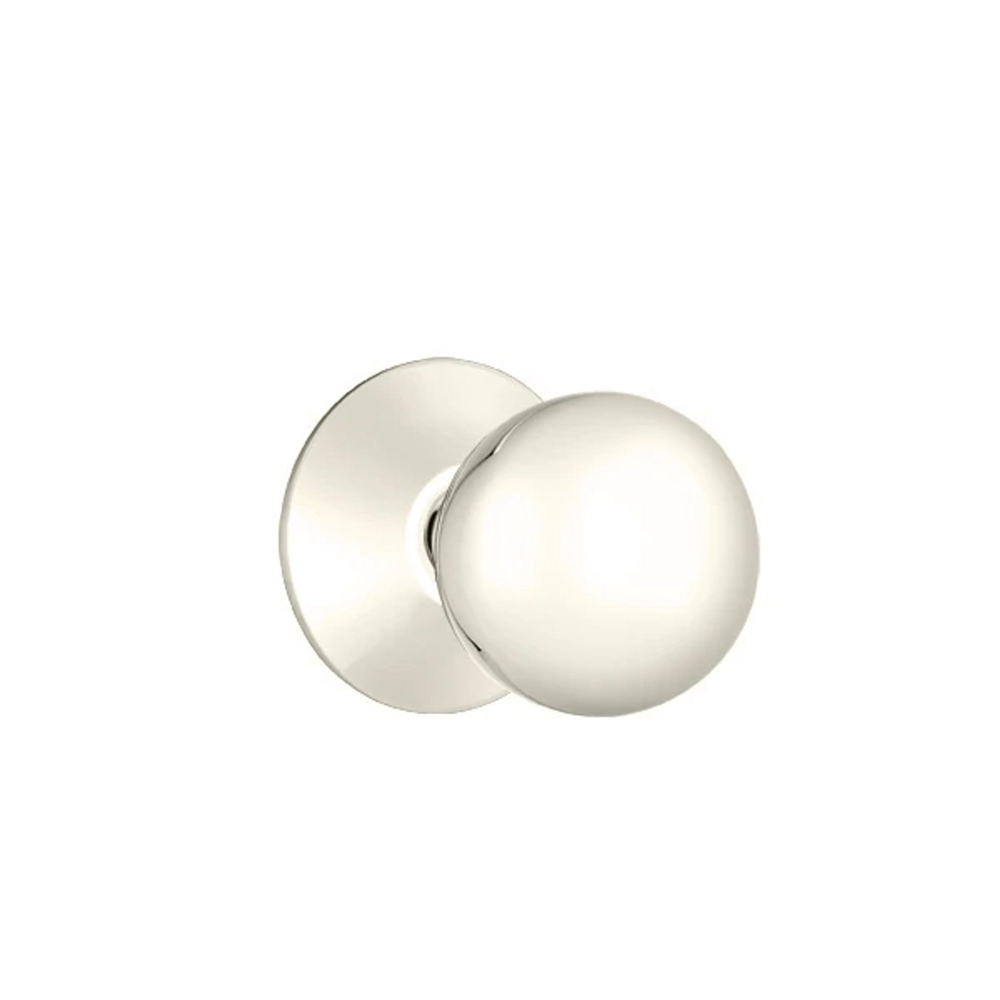 Emtek Orb Knob with Modern Rosette in Polished Nickel