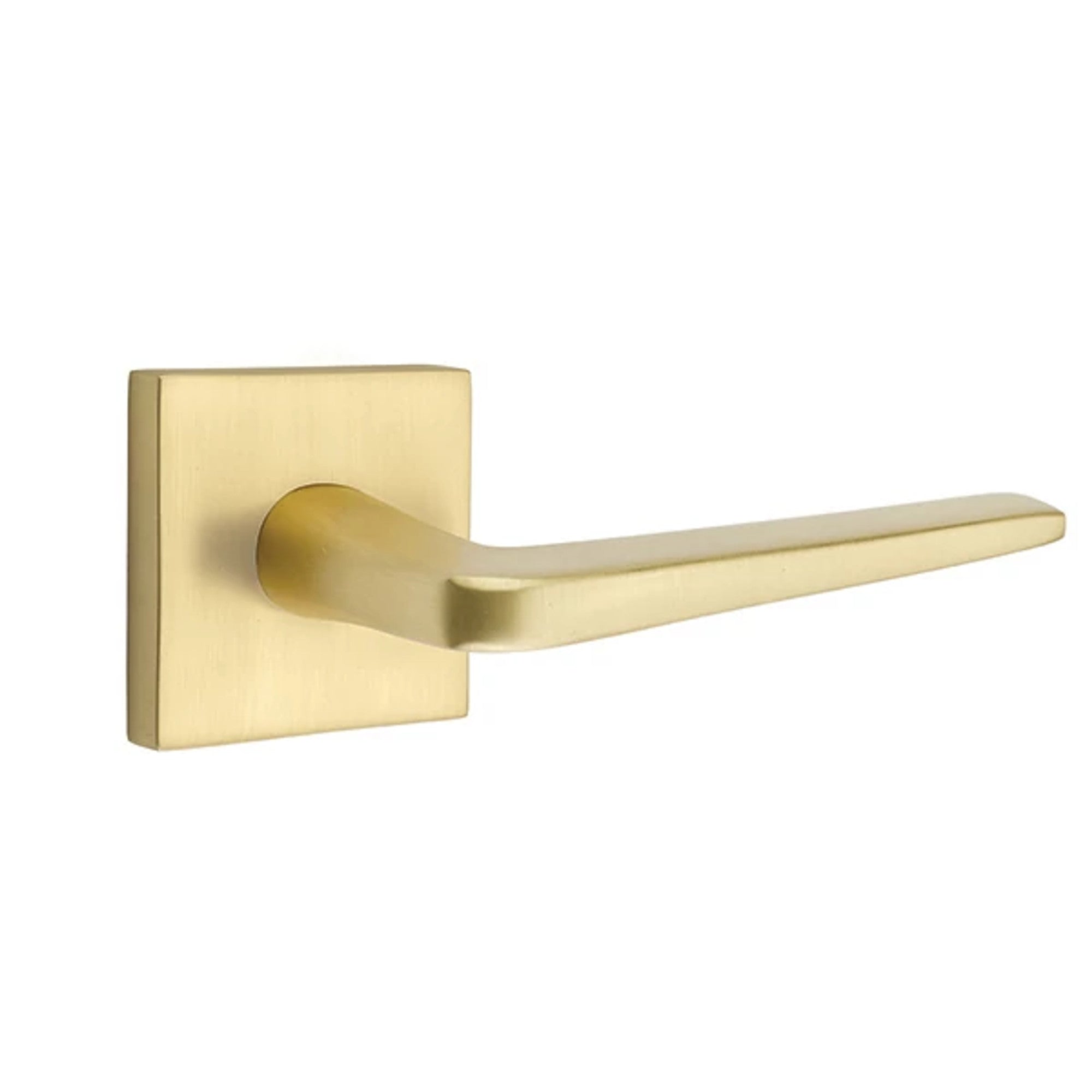 Emtek Athena Lever with Square Rosette in Satin Brass