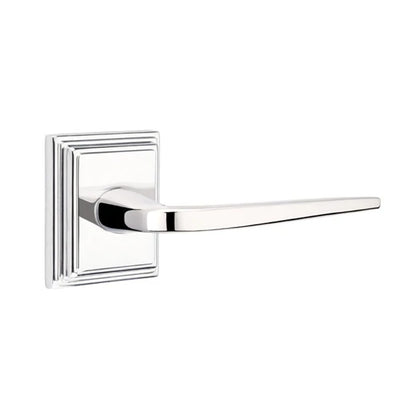 Emtek Athena Lever with Wilshire Rosette in Polished Chrome