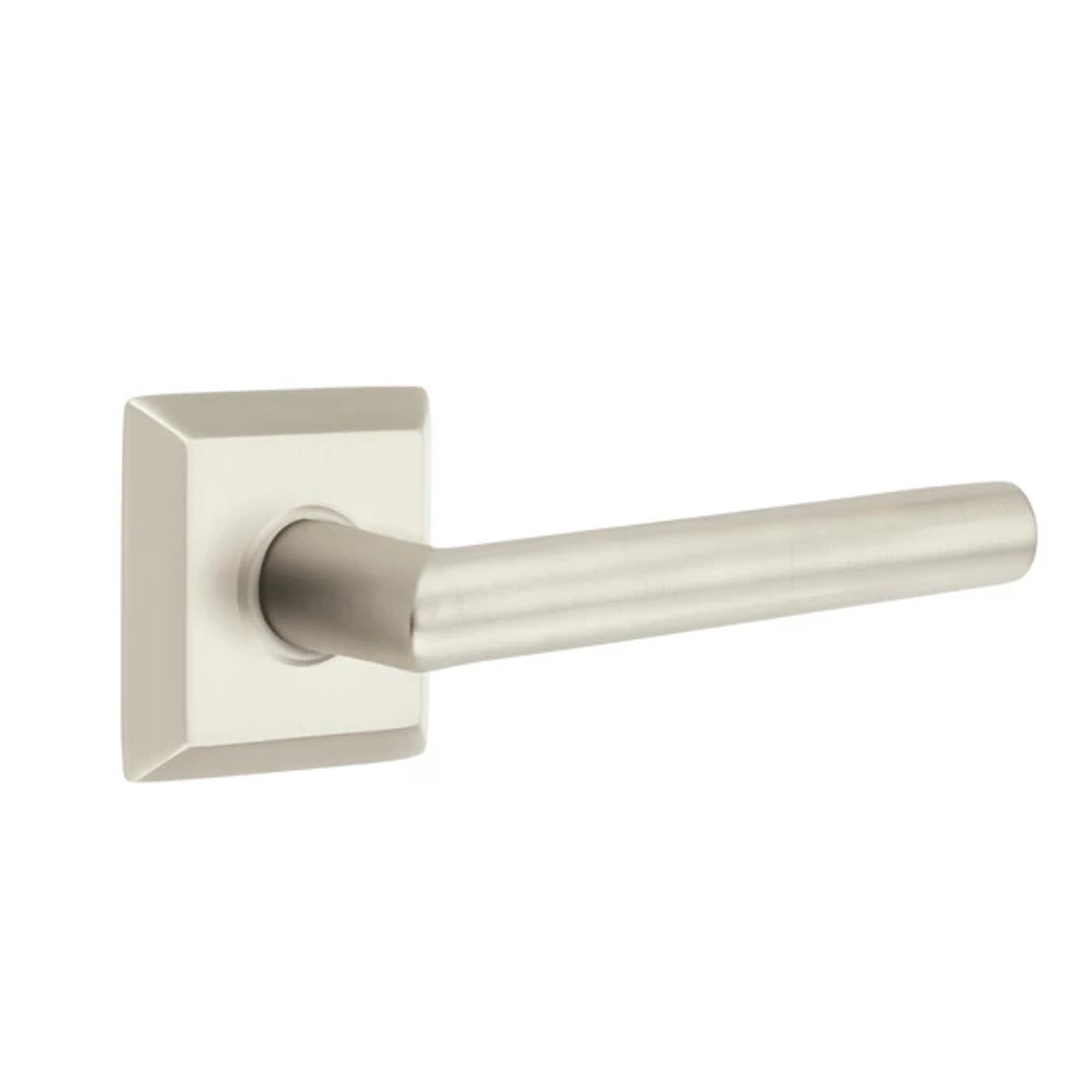 Emtek Stuttgart Lever with Quincy Rosette in Satin Nickel
