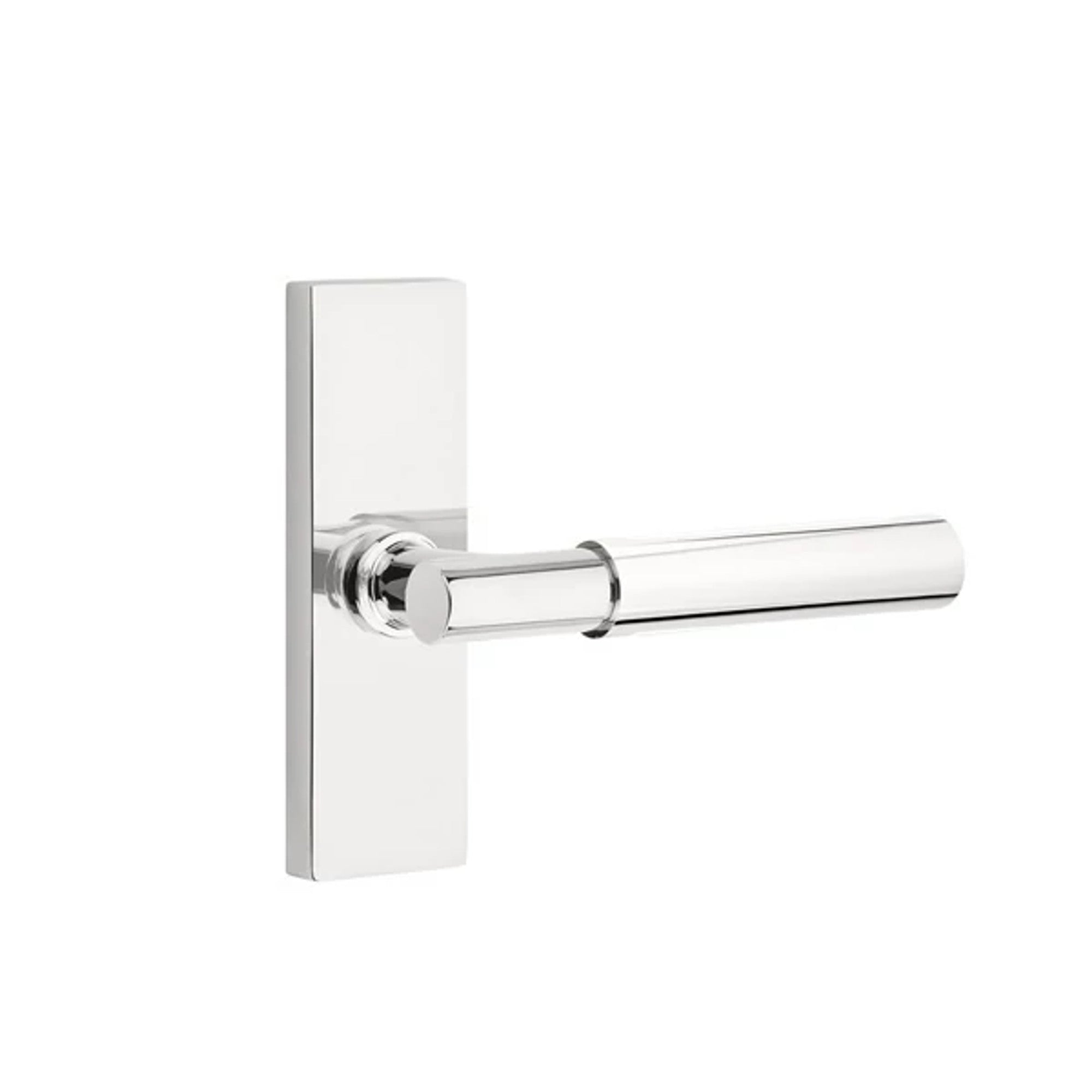 Emtek Myles Lever with Stretto 1-1/2" x 5" in Polished Chrome