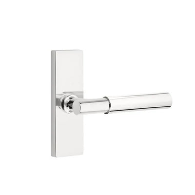 Emtek Myles Lever with Stretto 1-1/2" x 5" in Polished Chrome
