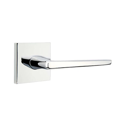Emtek Hermes Lever with Square Rosette in Polished Chrome