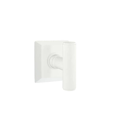 Emtek Ace Knob with Quincy Rosette in Matte White