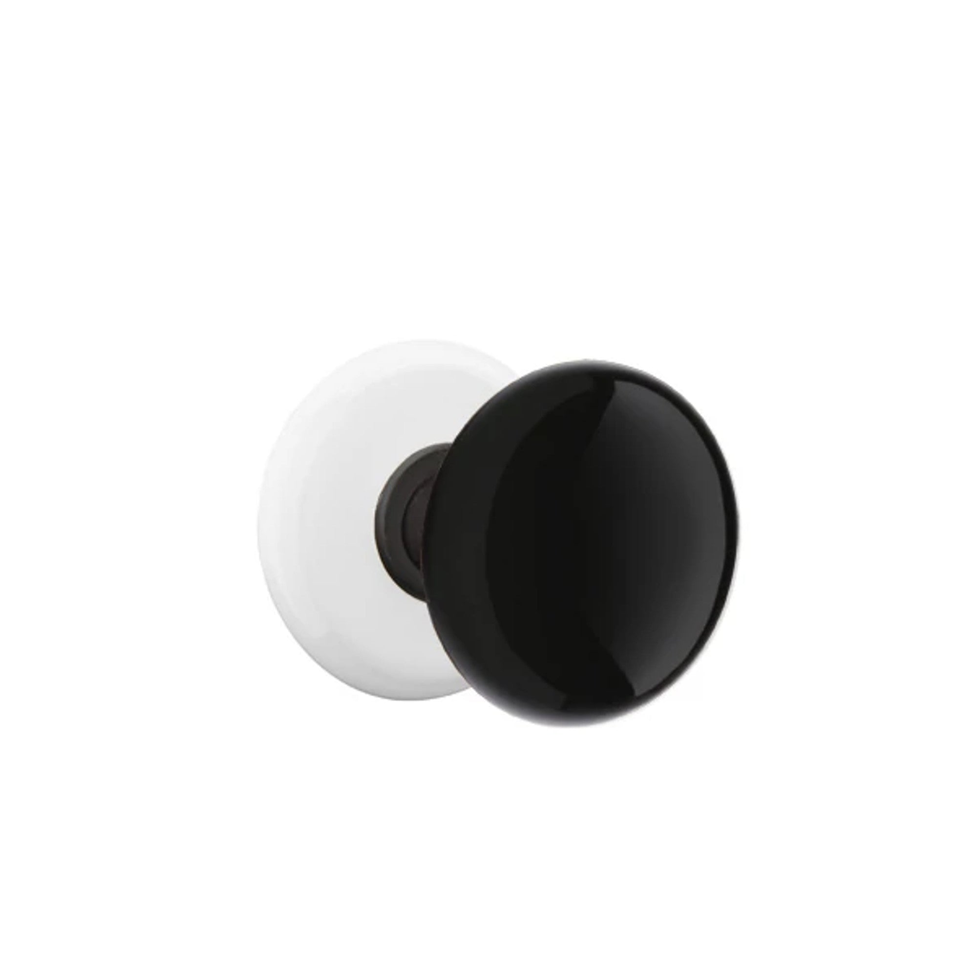 Emtek Ebony Knob with Porcelain Rosette in Oil Rubbed Bronze