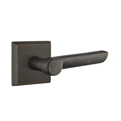 Emtek Aurora Lever with #6 Rosette in Medium Bronze