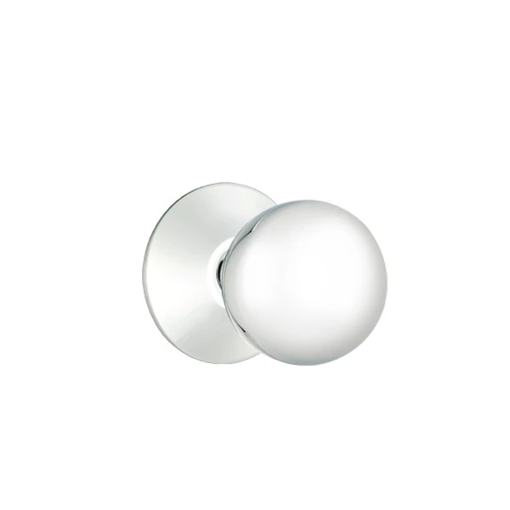 Emtek Orb Knob with Modern Rosette in Polished Chrome