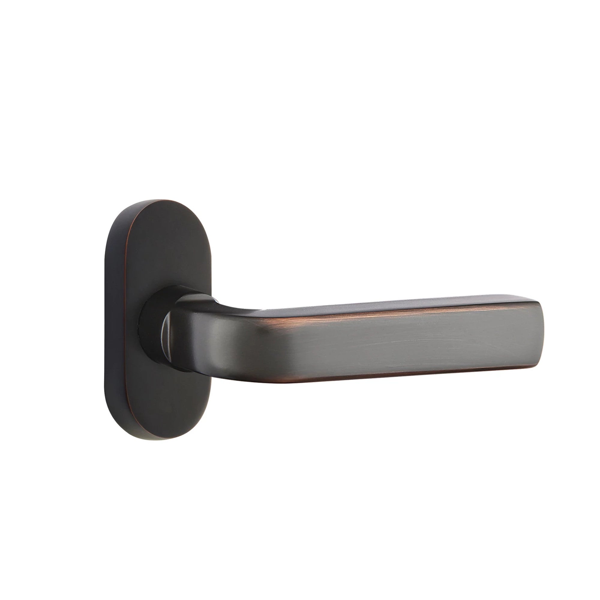 Emtek Sion Lever with Oval Stretto 1-1/2" x 3" in Oil Rubbed Bronze
