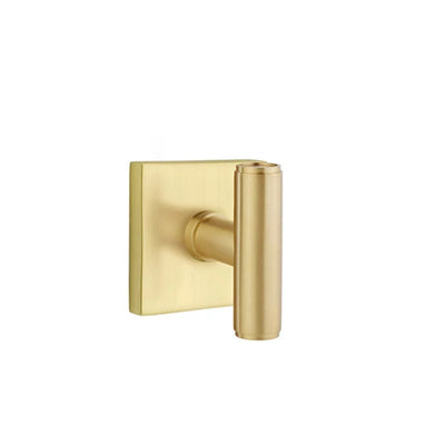 Emtek Ace Knob with Square Rosette in Satin Brass
