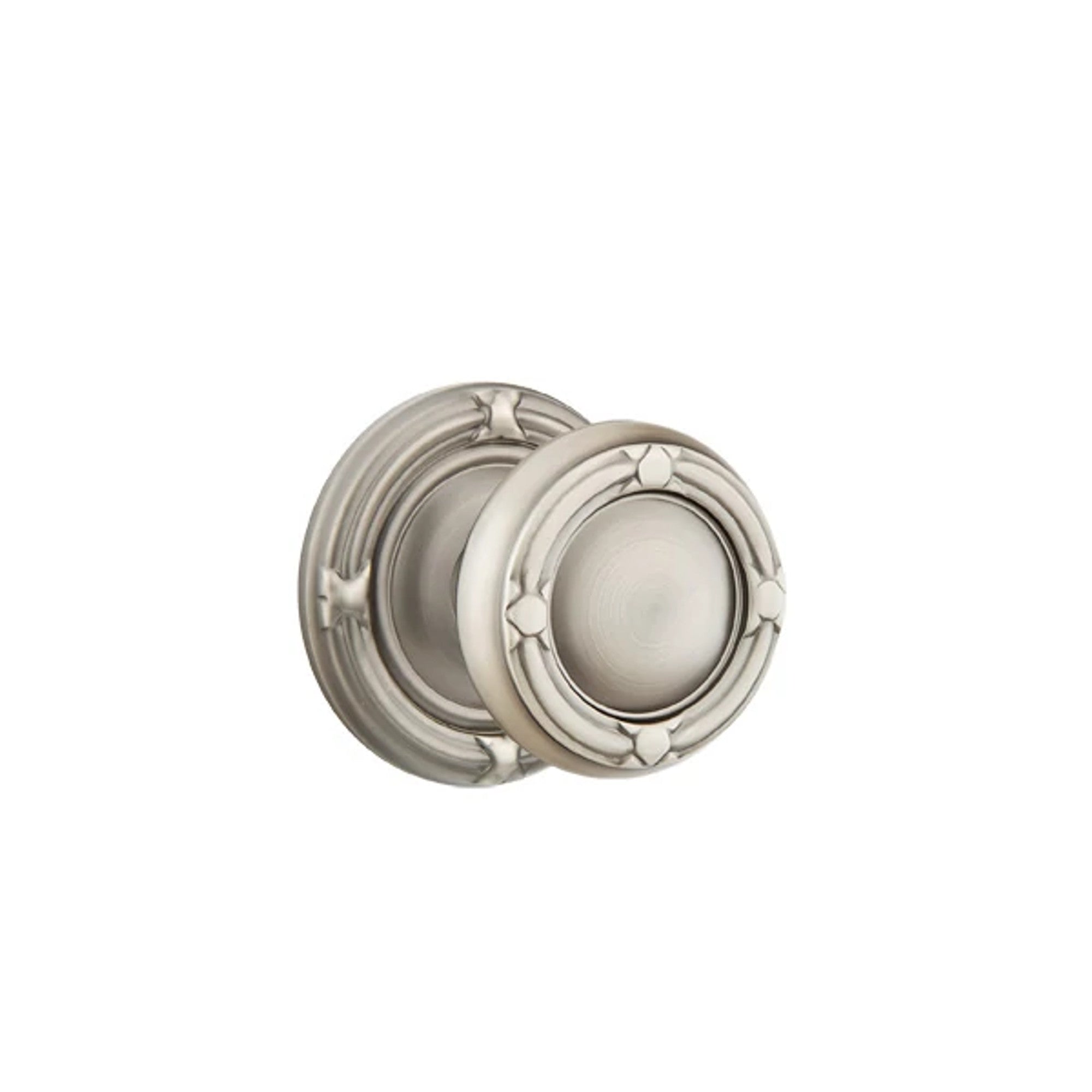 Emtek Ribbon & Reed Knob with Ribbon & Reed Rosette in Pewter