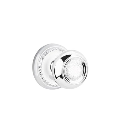 Emtek Belmont Knob with Rope Rosette in Polished Chrome