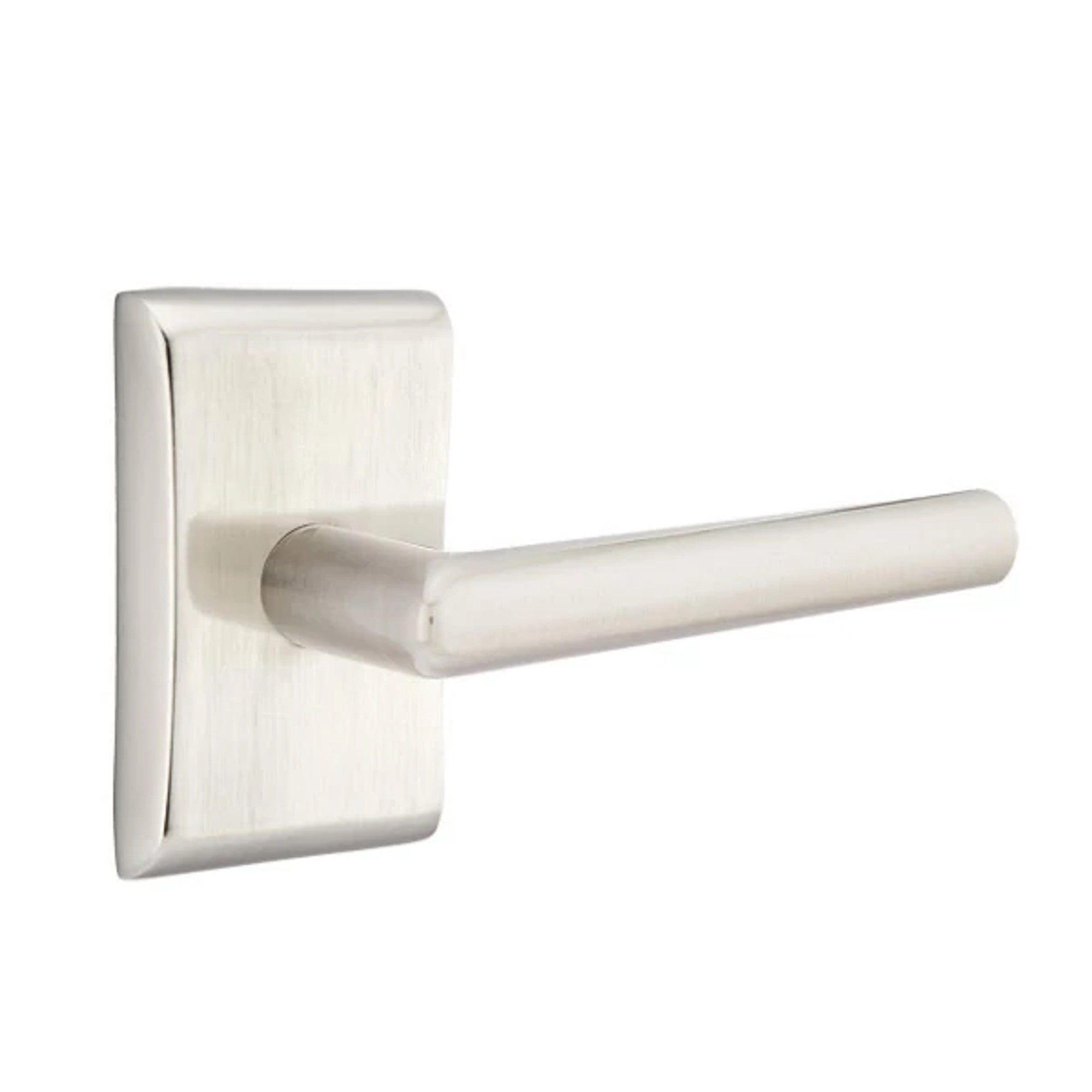 Emtek Stuttgart Lever with Neos Rosette in Satin Nickel