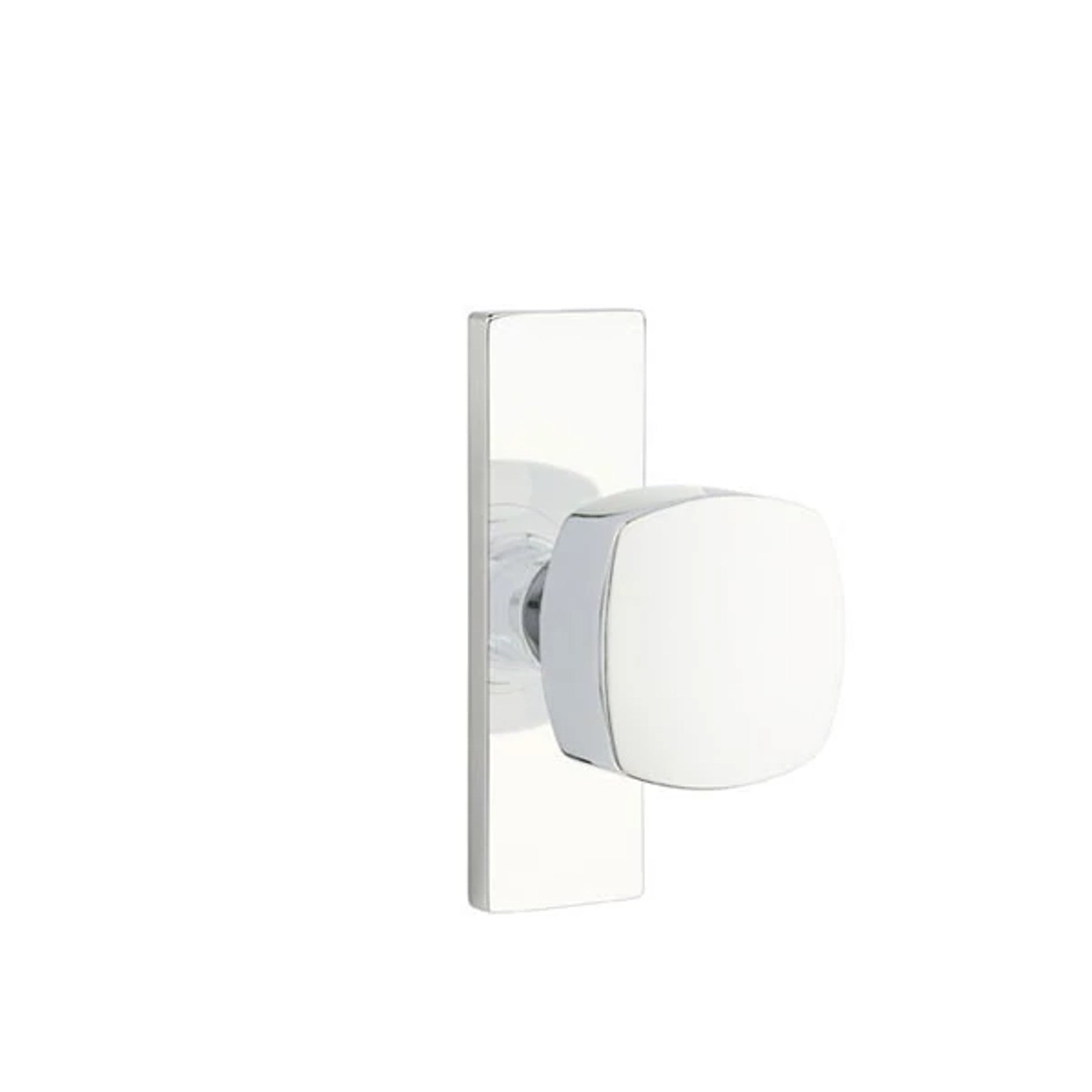 Emtek Freestone Knob with Stretto 1-1/2" x 5" in Polished Chrome