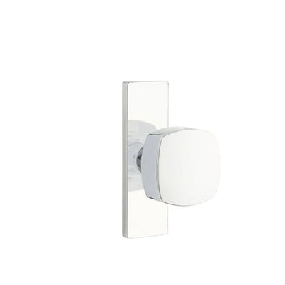 Emtek Freestone Knob with Stretto 1-1/2" x 5" in Polished Chrome