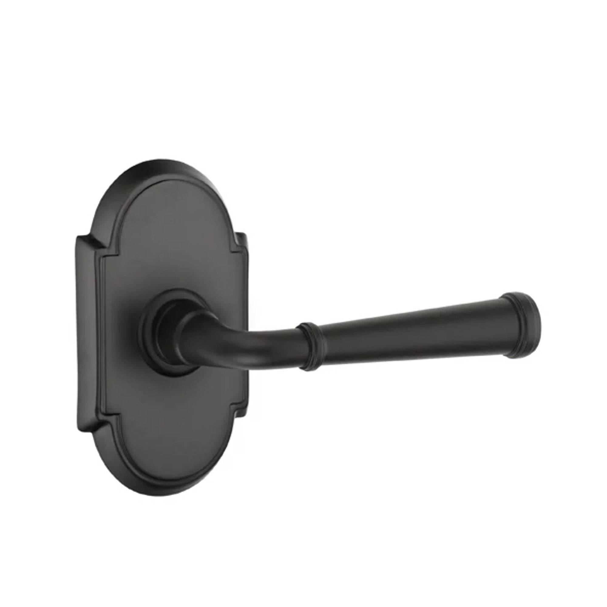 Emtek Merrimack Lever with #8 Rosette in Flat Black