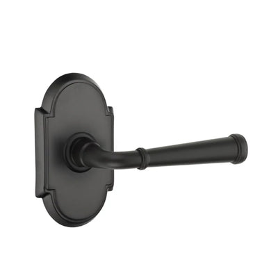 Emtek Merrimack Lever with #8 Rosette in Flat Black