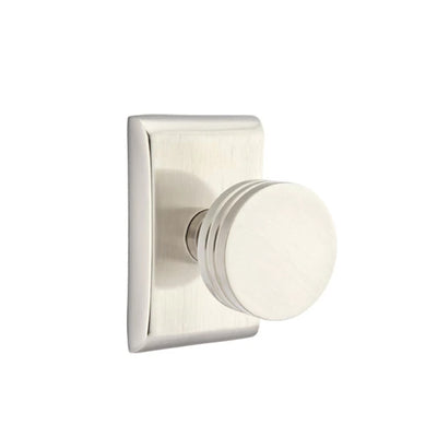 Emtek Bern Knob with Neos Rosette in Satin Nickel