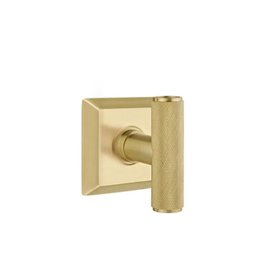 Emtek Ace Knurled Knob with Quincy Rosette in Satin Brass
