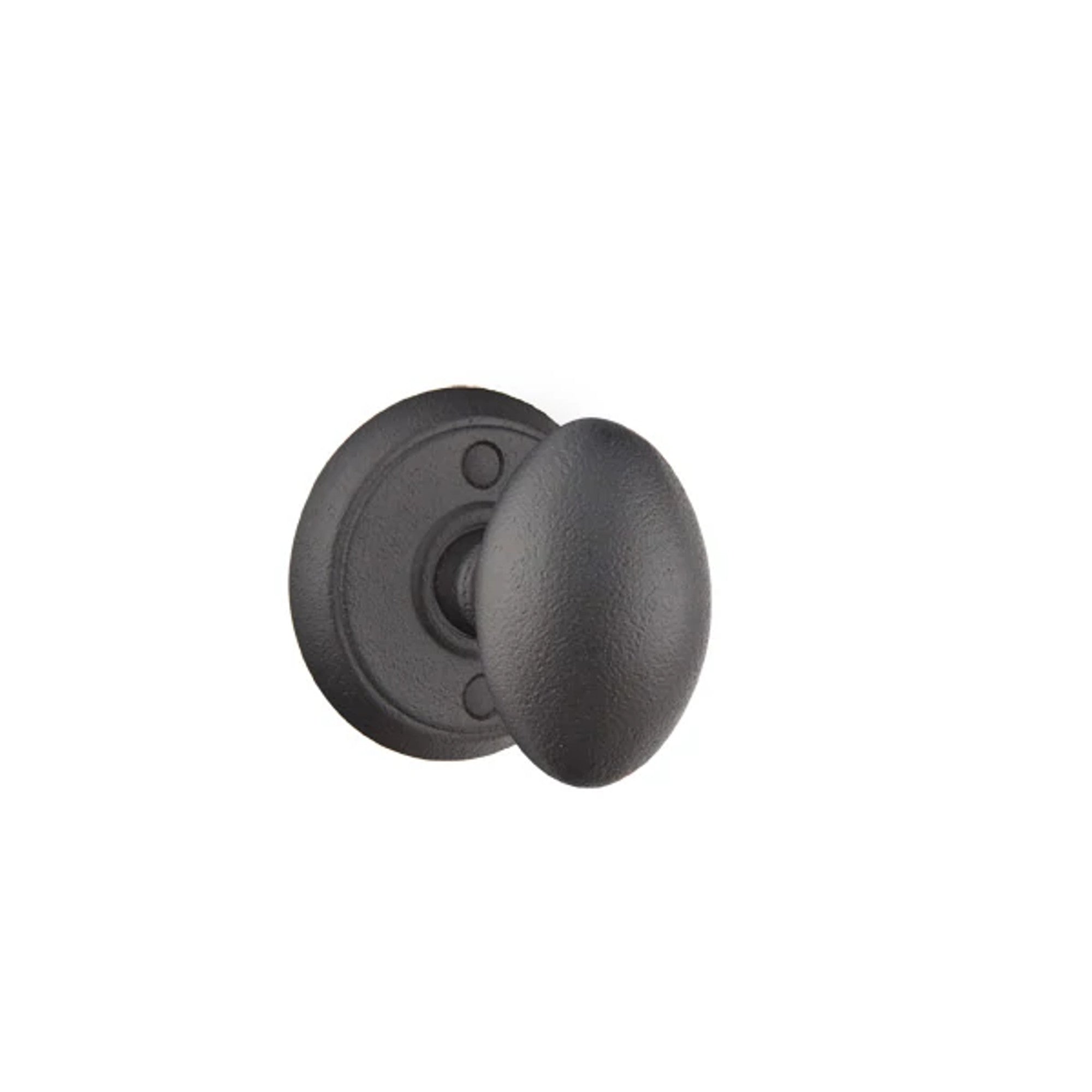 Emtek Savannah Knob with #2 Rosette in Flat Black Steel