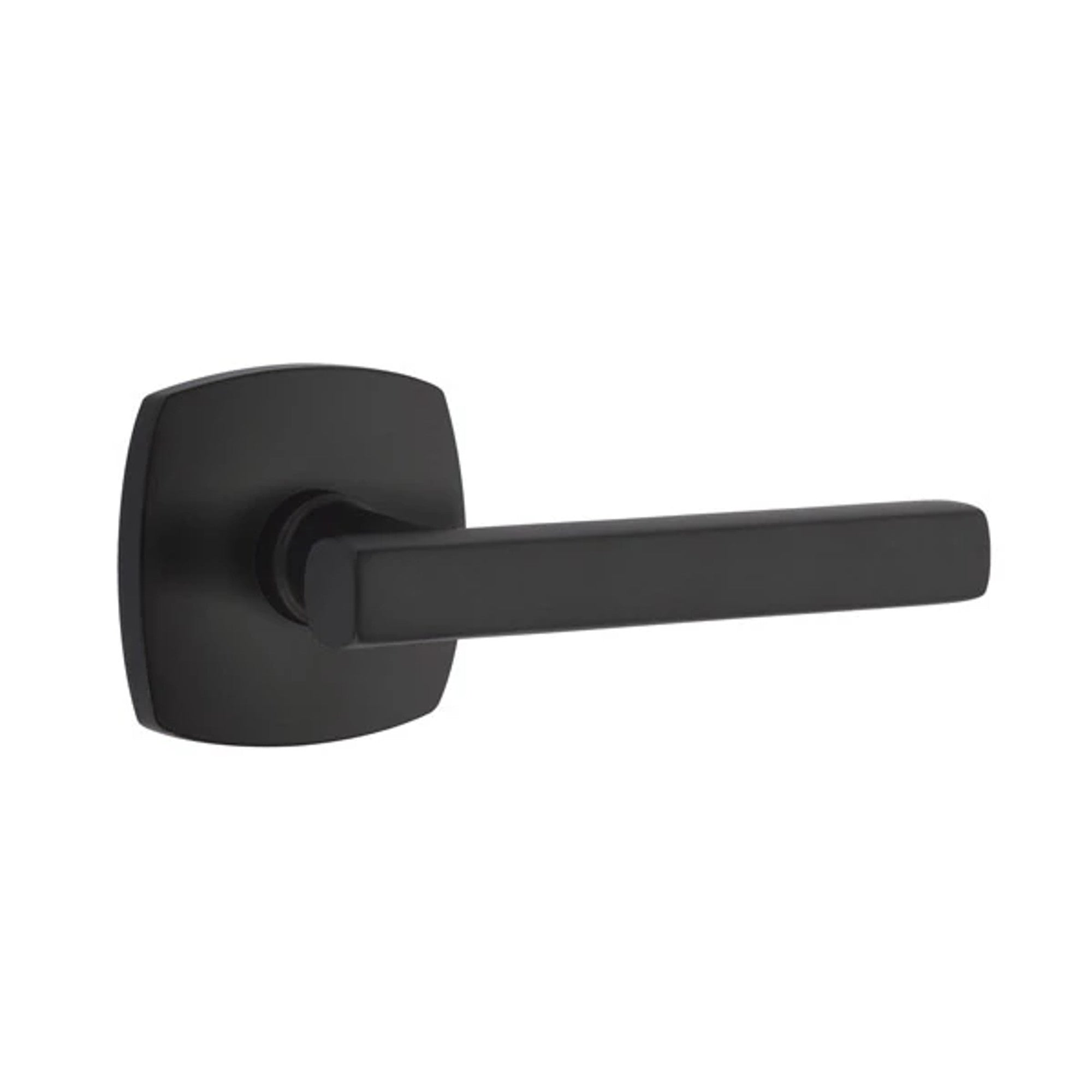 Emtek Freestone Lever with Urban Modern Rosette in Flat Black