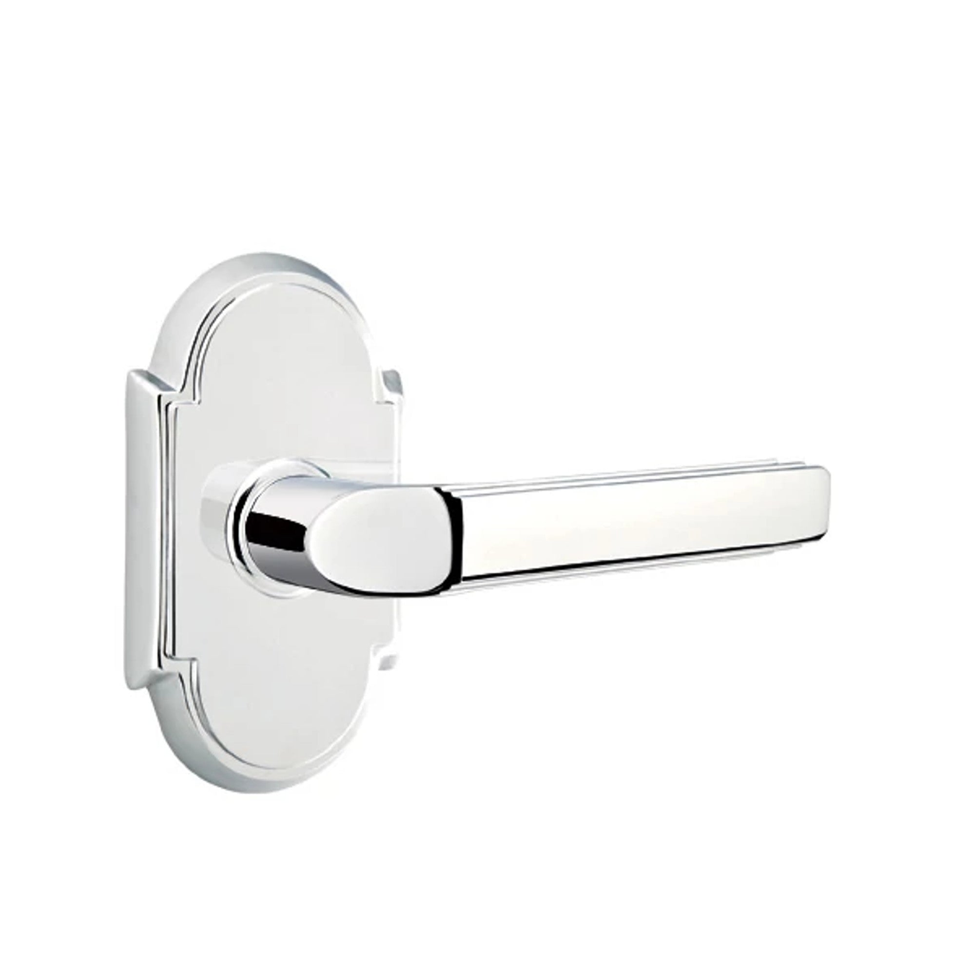 Emtek Milano Lever with #8 Rosette in Polished Chrome