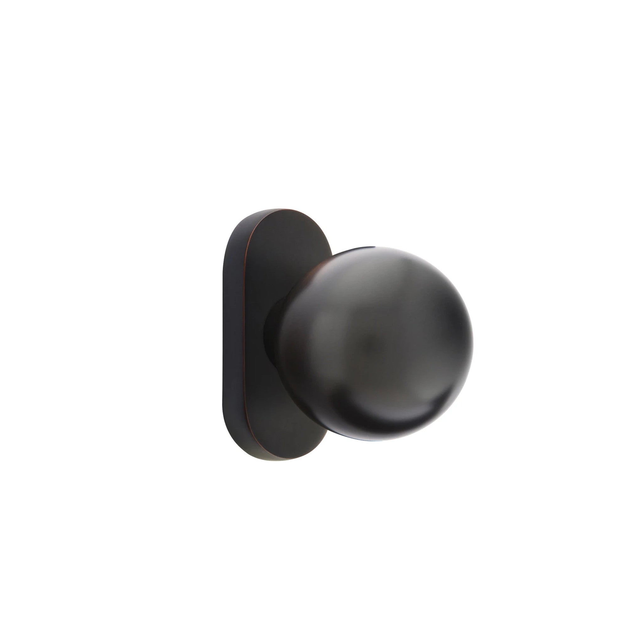 Emtek Orb Knob with Oval Stretto 1-1/2" x 3" in Oil Rubbed Bronze