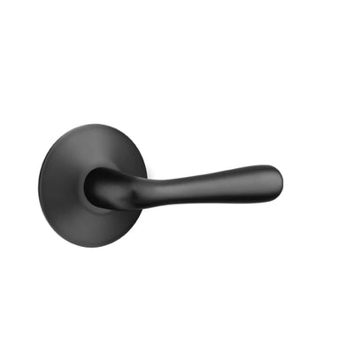 Emtek Basel Lever with Modern Rosette in Flat Black