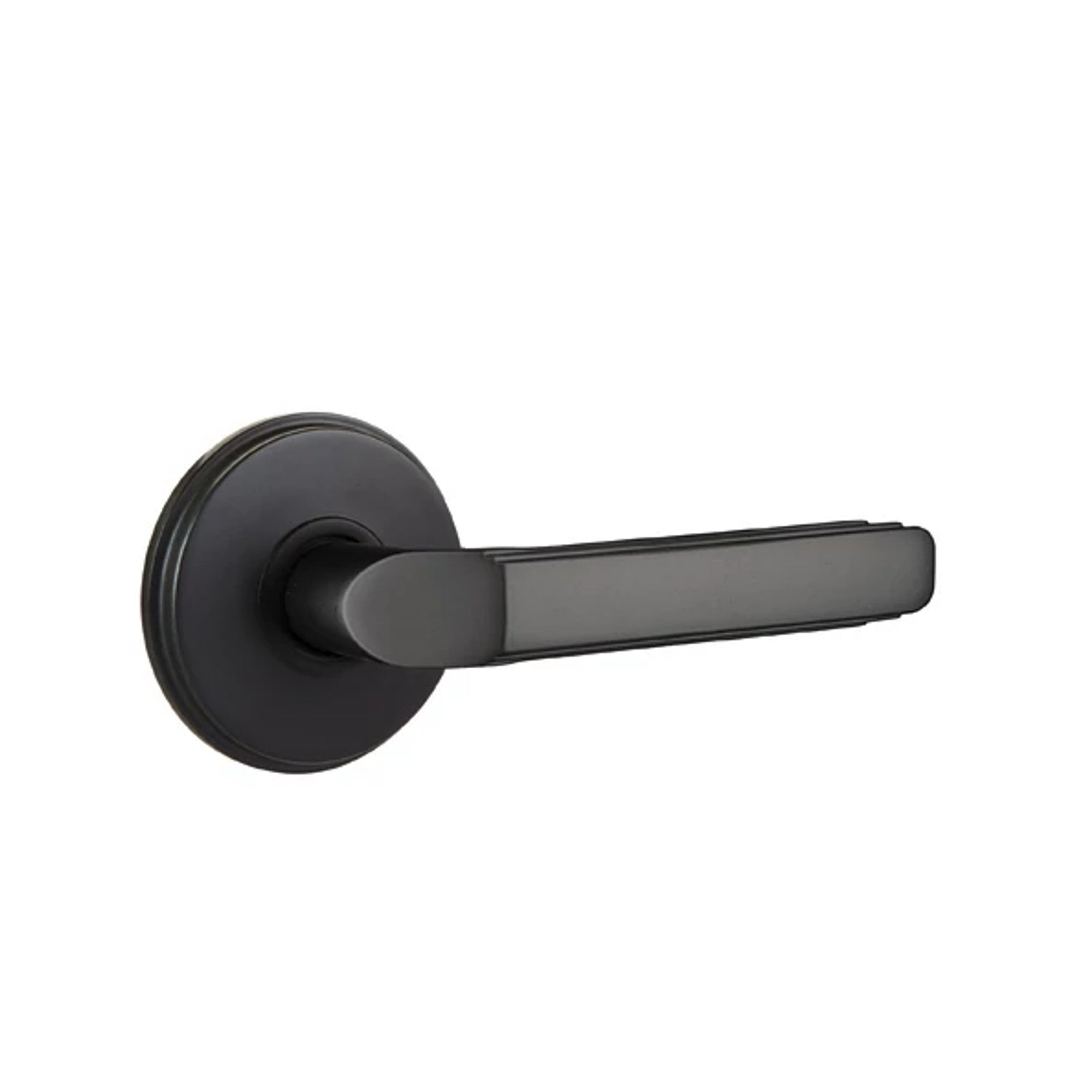 Emtek Milano Lever with Watford Rosette in Flat Black