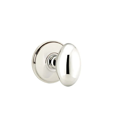 Emtek Egg Knob with Watford Rosette in Polished Nickel