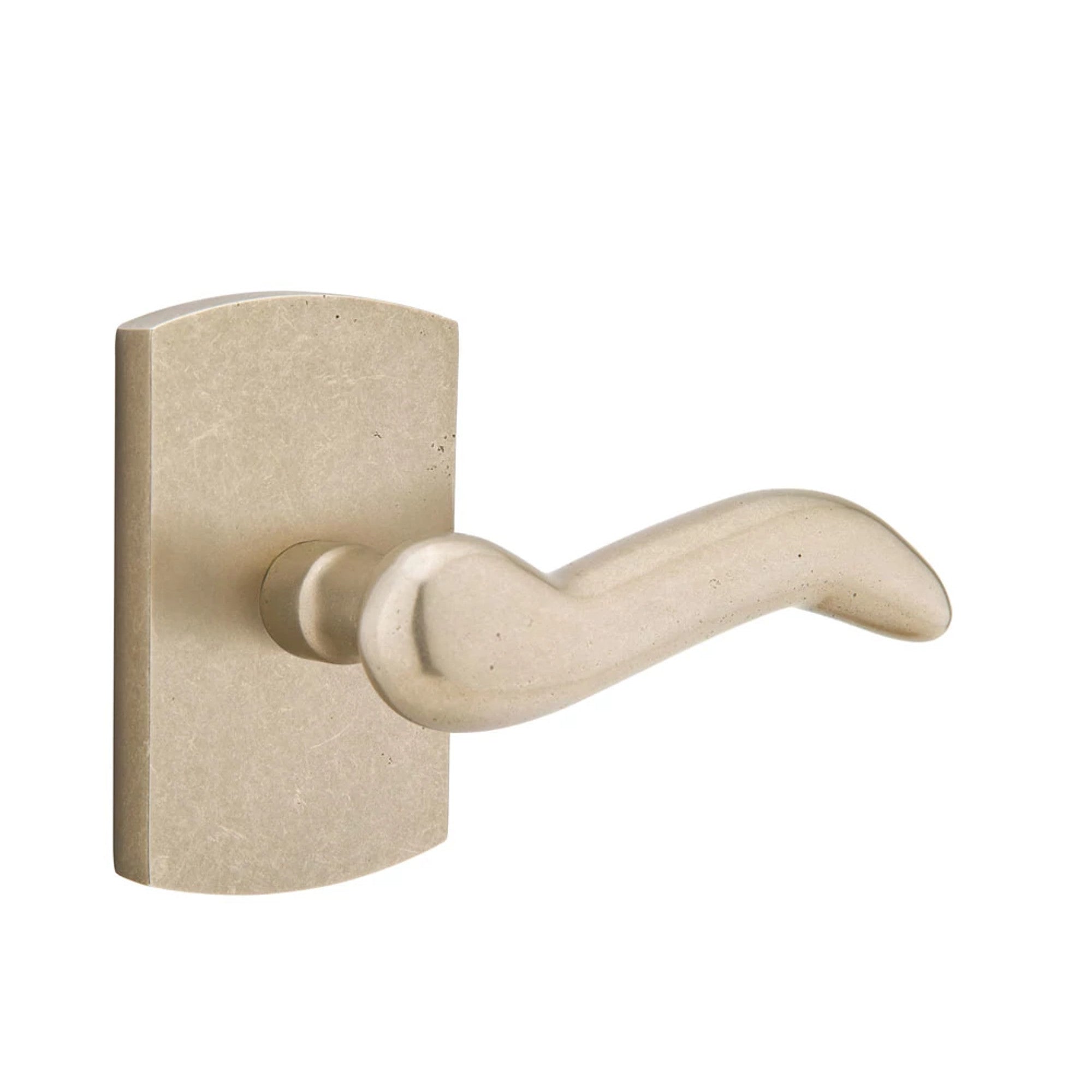 Emtek Cody Lever with #4 Rosette in Tumbled White Bronze