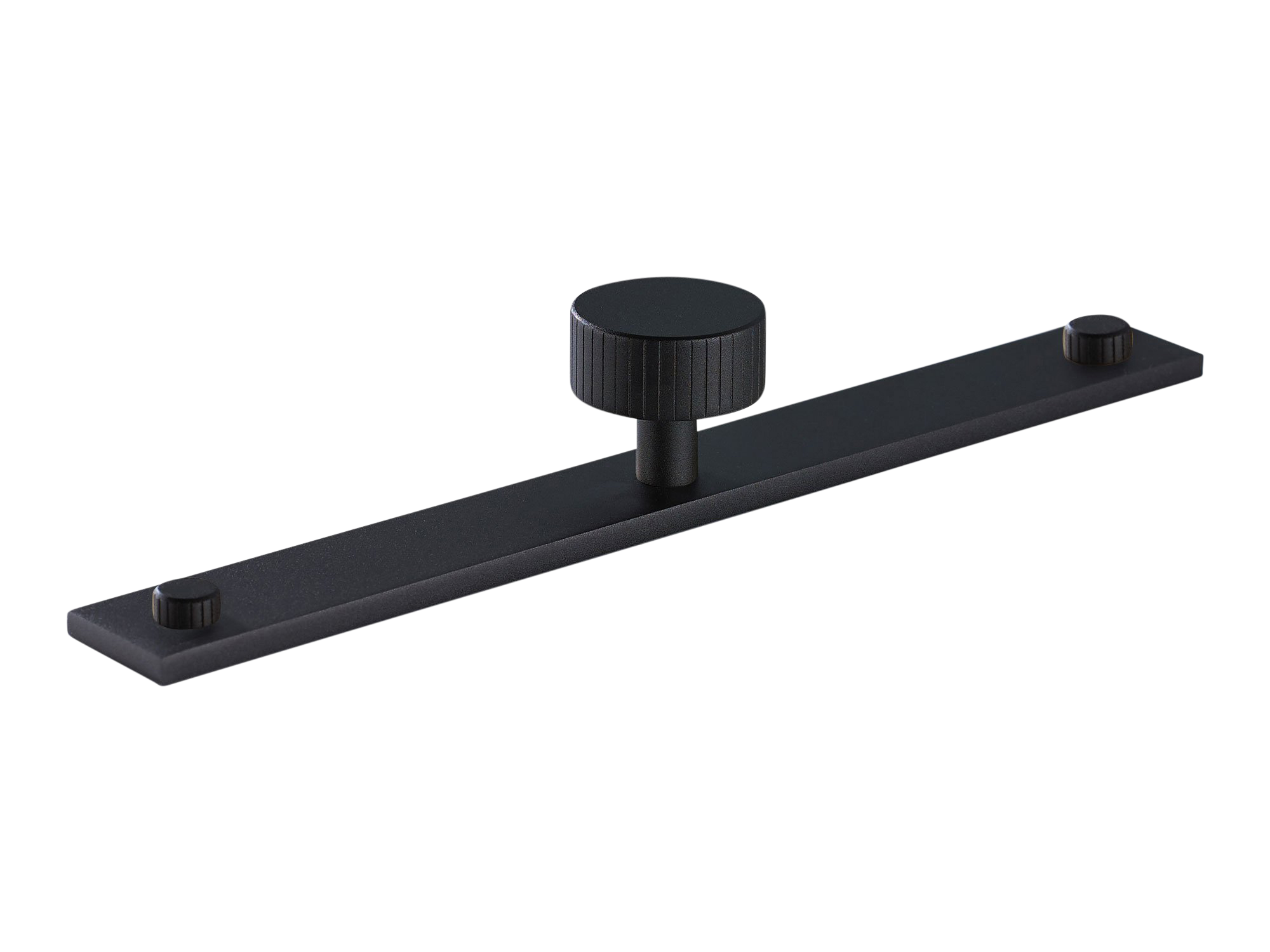 Armac Martin MIX Straight Knurled Cabinet Knob & Backplate