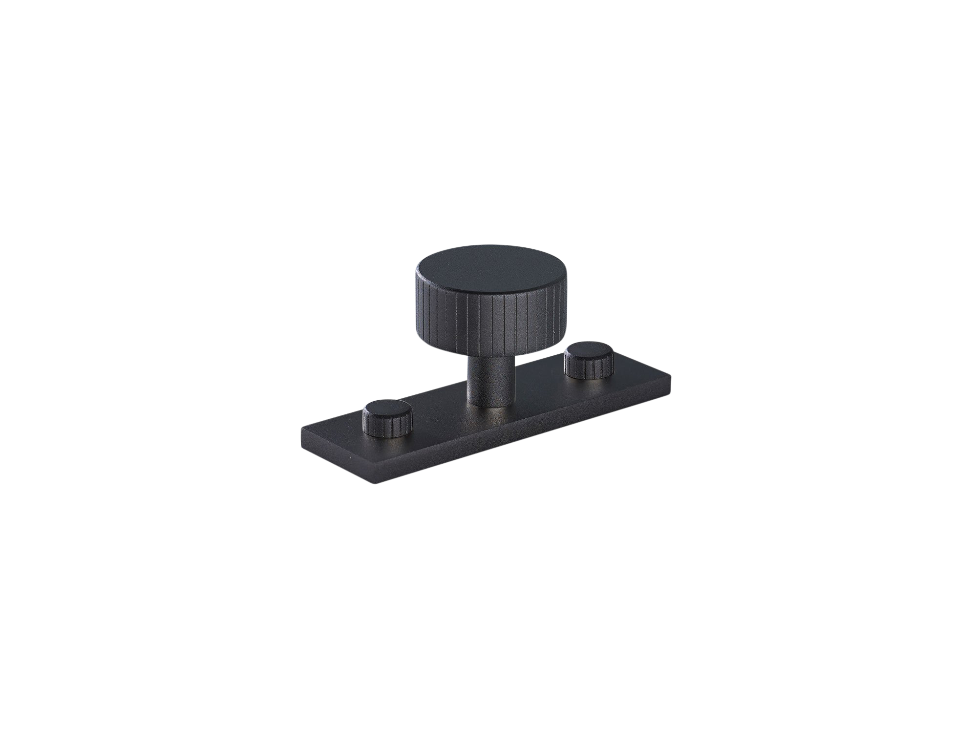 Armac Martin MIX Straight Knurled Cabinet Knob & Backplate