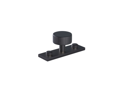 Armac Martin MIX Straight Knurled Cabinet Knob & Backplate