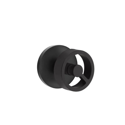 Emtek Spoke Knob with Disk Rosette in Flat Black