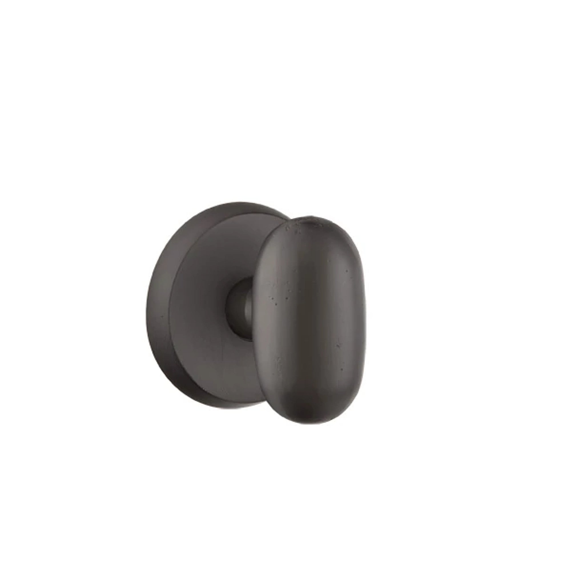 Emtek Egg Bronze Knob with #2 Rosette in Flat Black Bronze