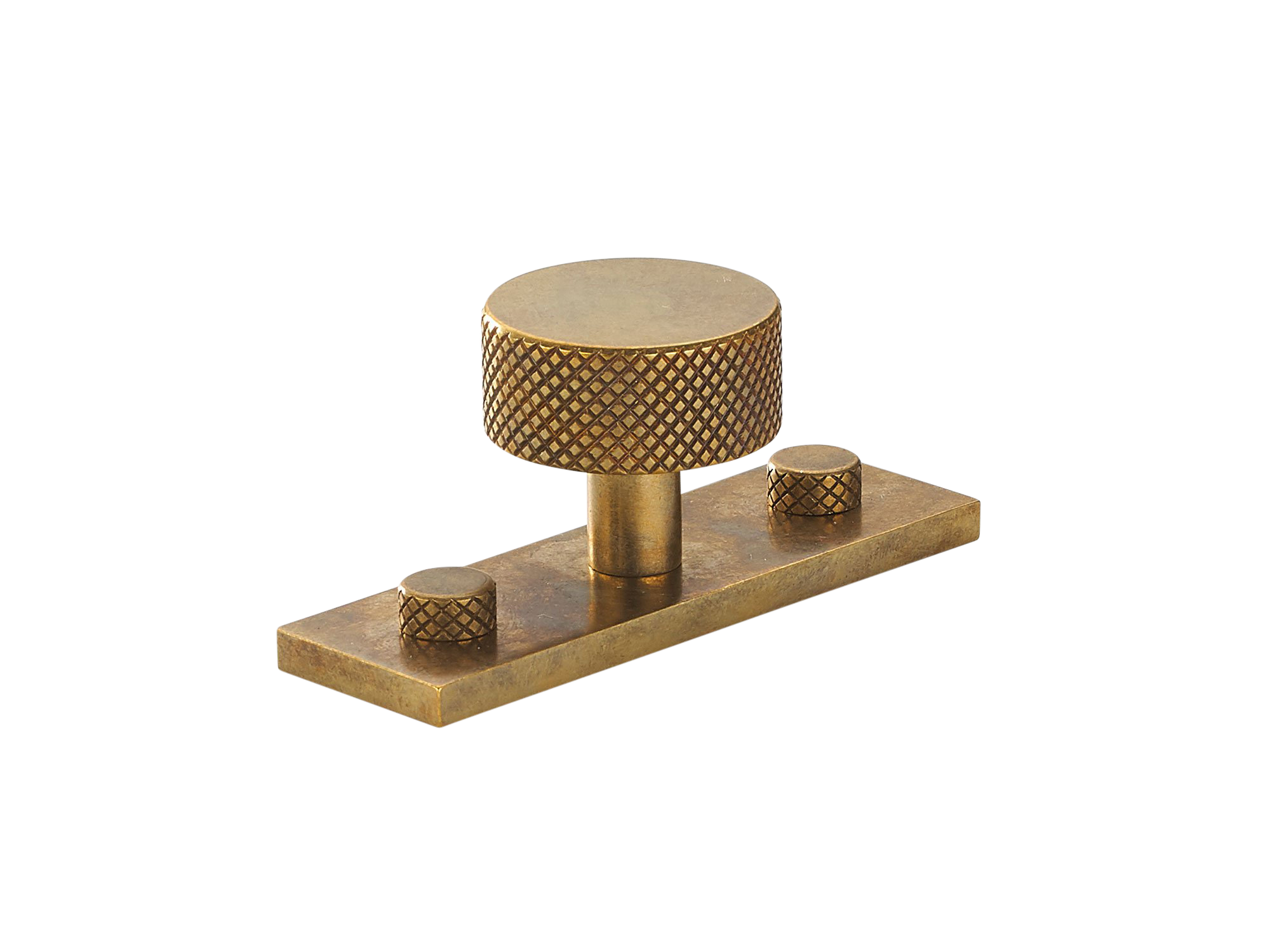 Armac Martin MIX Diamond Knurled Cabinet Knob & Backplate