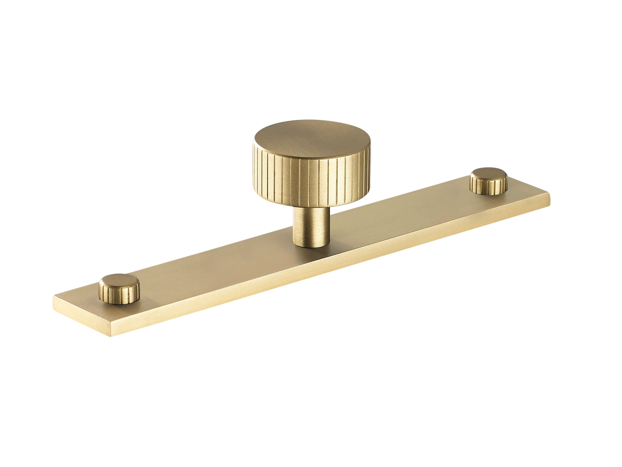 Armac Martin MIX Straight Knurled Cabinet Knob & Backplate