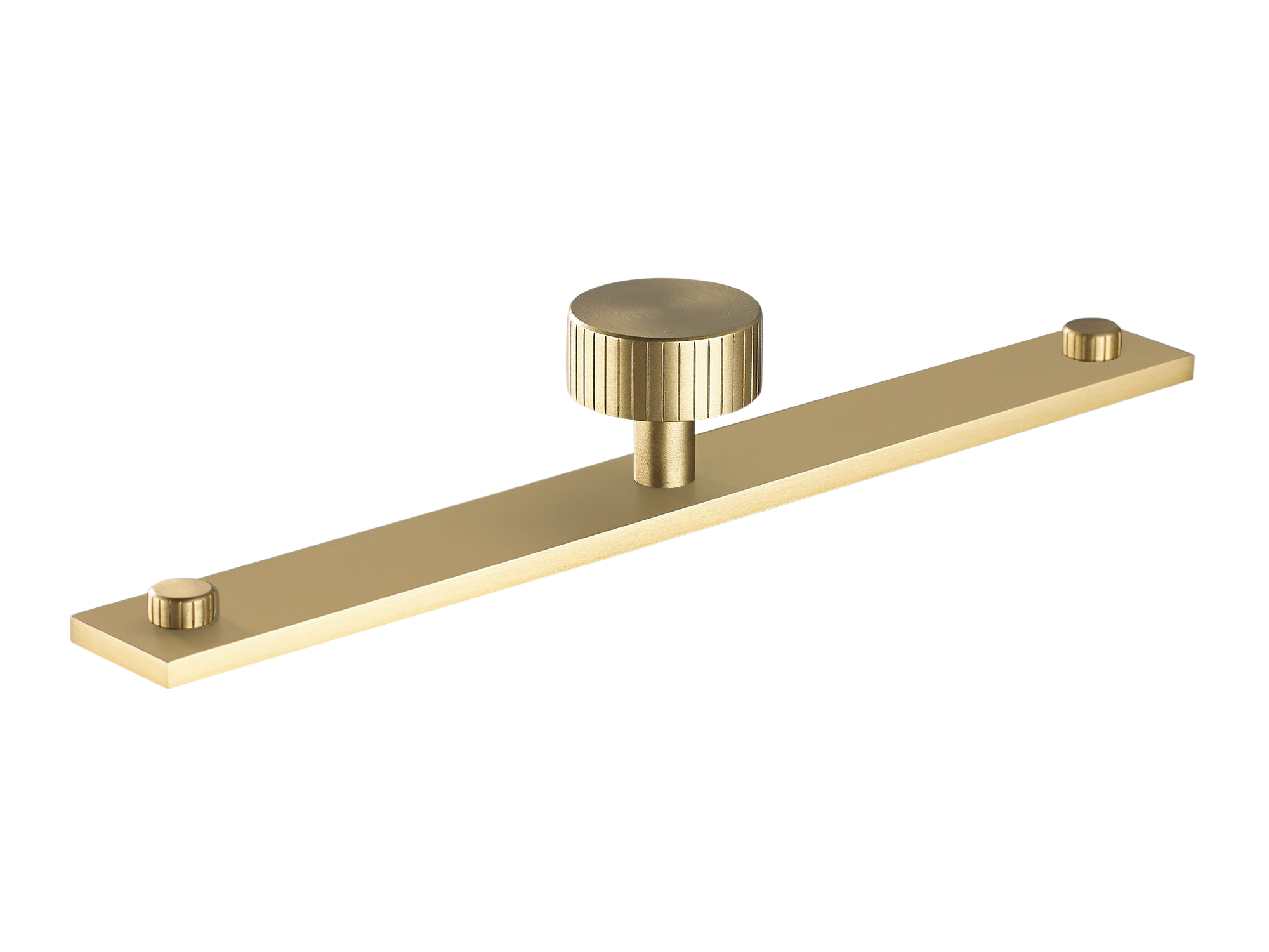 Armac Martin MIX Straight Knurled Cabinet Knob & Backplate