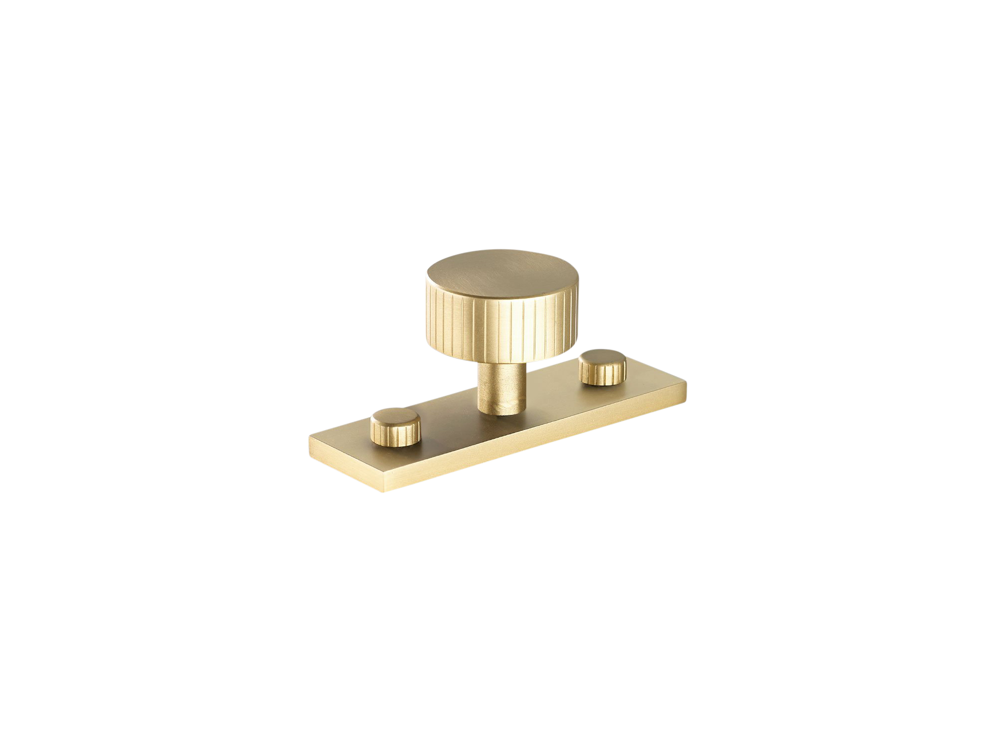 Armac Martin MIX Straight Knurled Cabinet Knob & Backplate