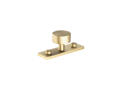 Armac Martin MIX Straight Knurled Cabinet Knob & Backplate