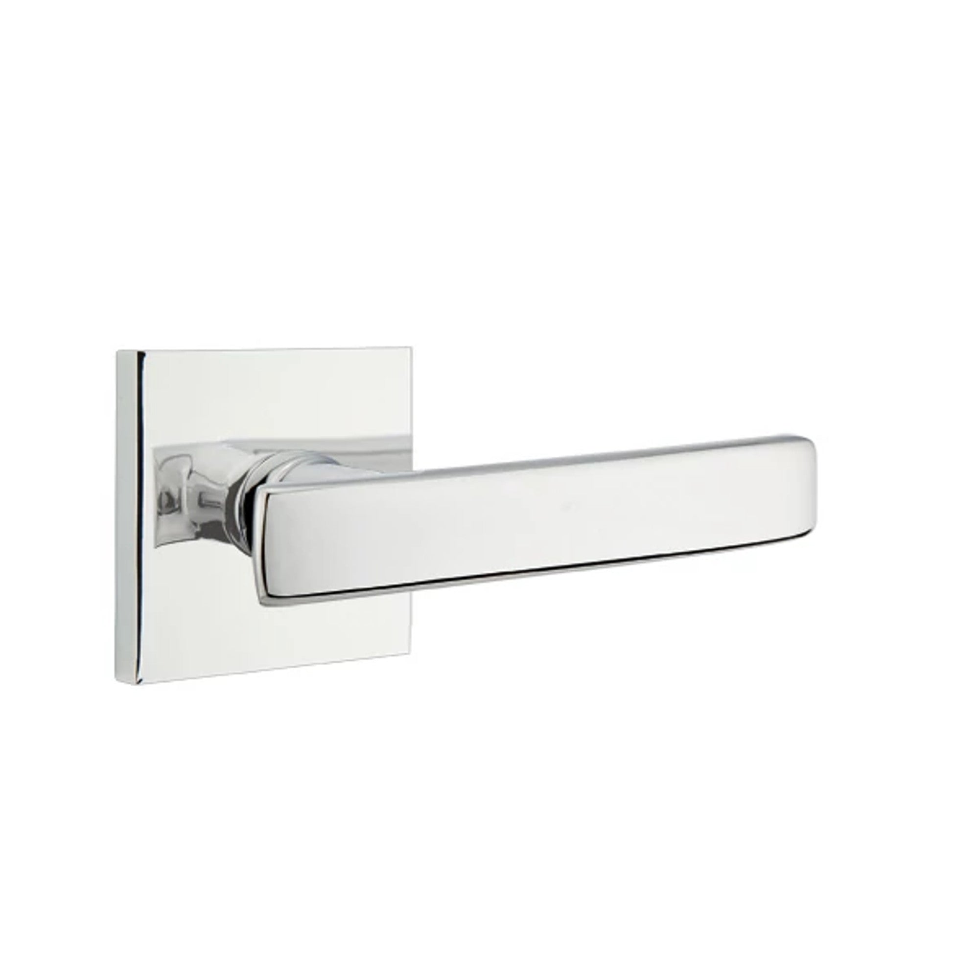 Emtek Geneva Lever with Square Rosette in Polished Chrome