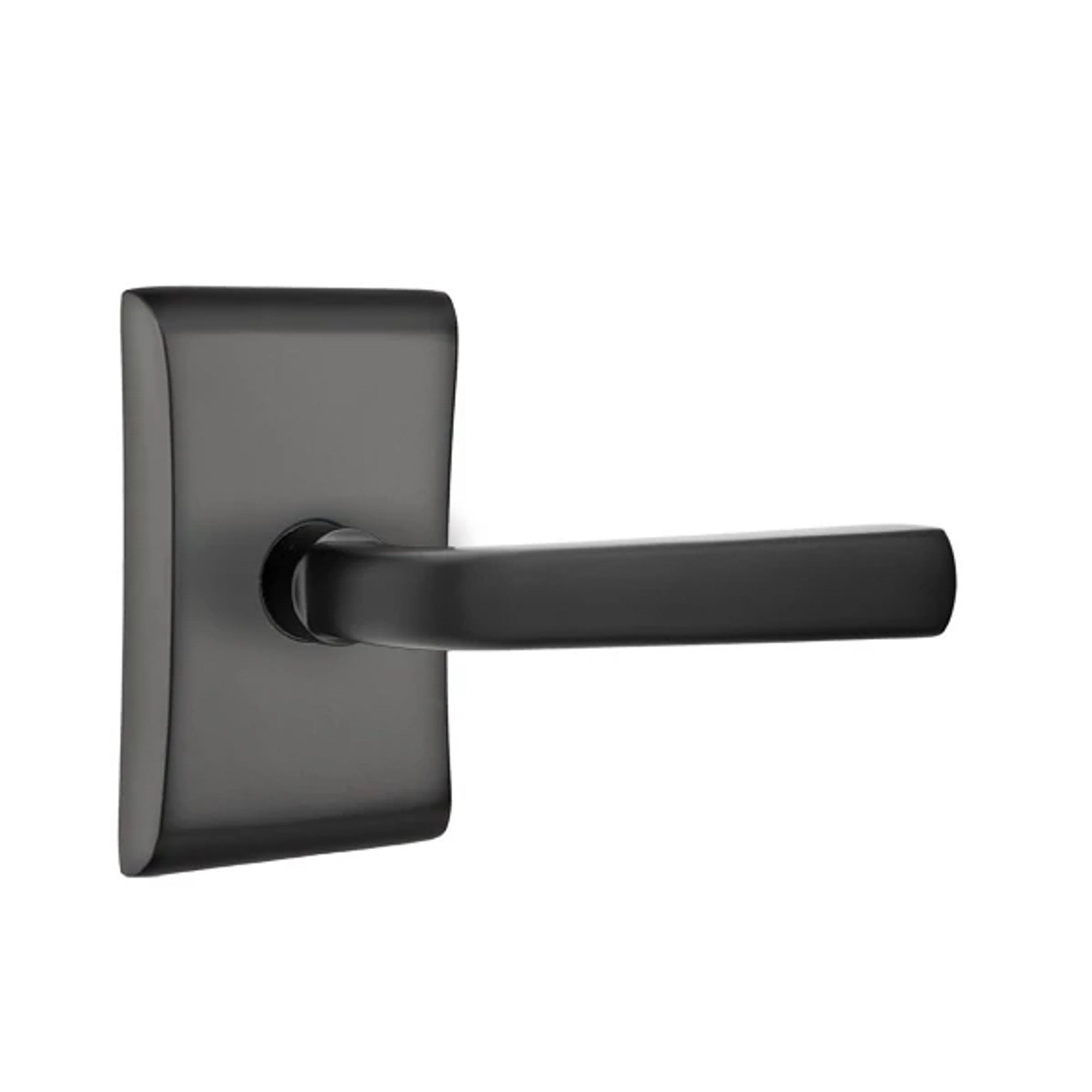 Emtek Sion Lever with Neos Rosette in Flat Black