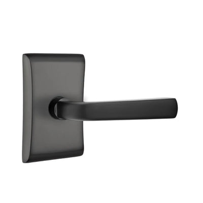 Emtek Sion Lever with Neos Rosette in Flat Black