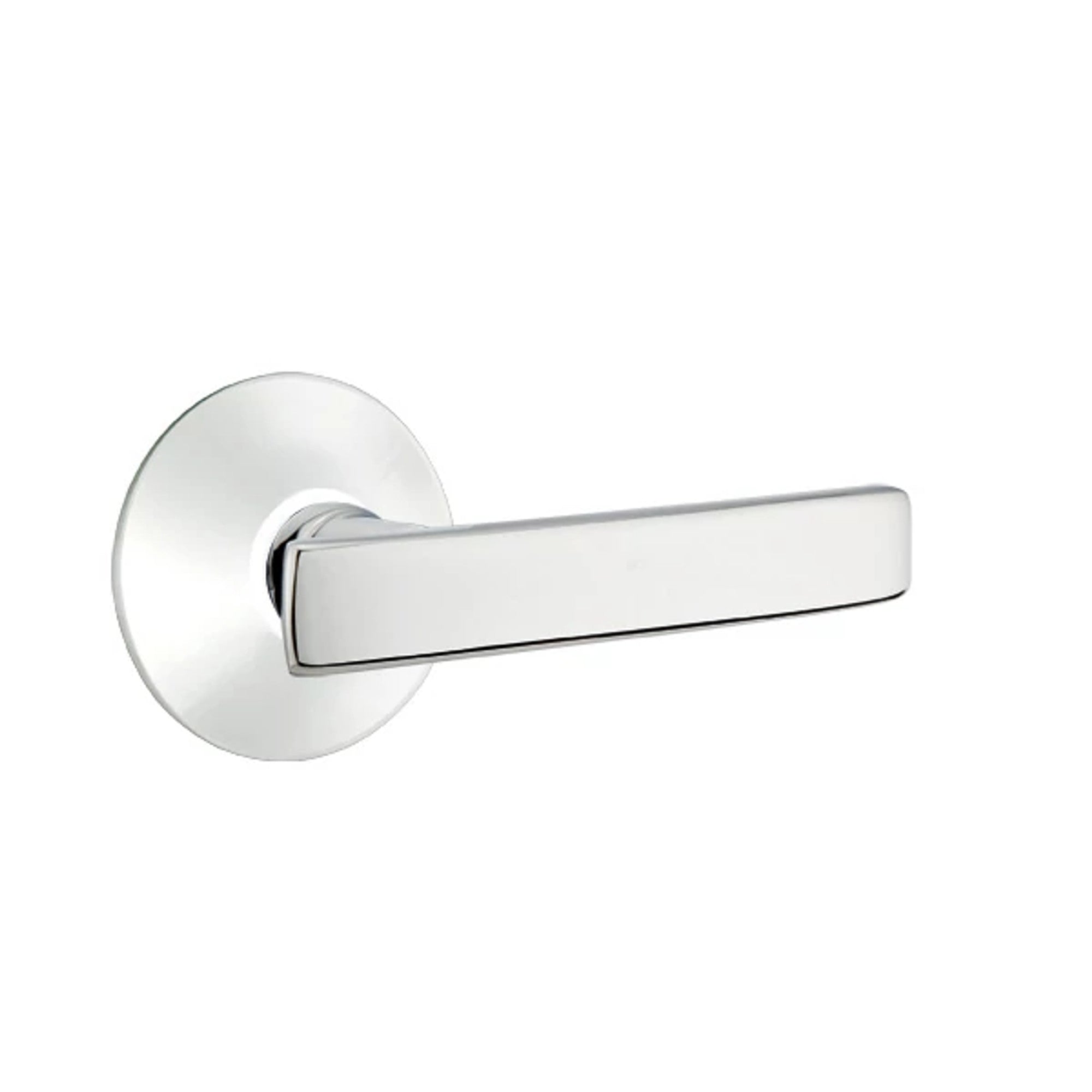 Emtek Geneva Lever with Modern Rosette in Polished Chrome